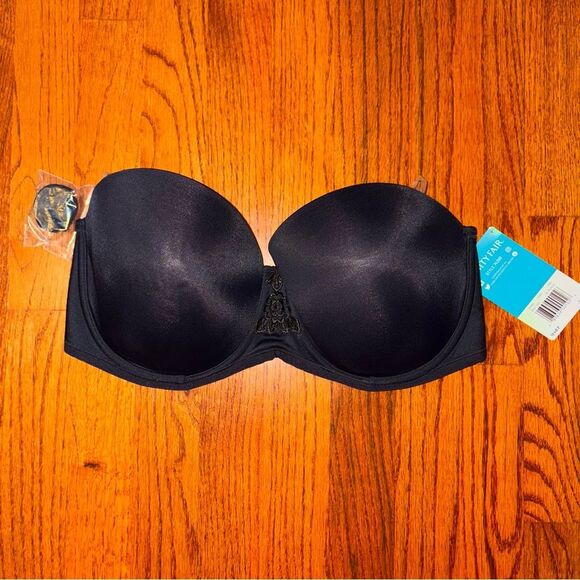 VANITY FAIR Strapless Bra 74380 Black Size 38D Convertible Multiway NWT - Picture 1 of 6